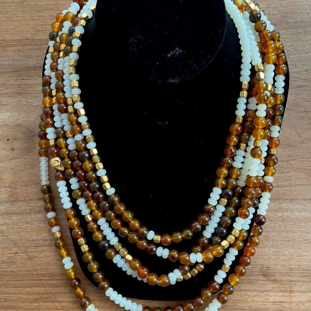 New in Box India Hicks Golden Beach Necklace